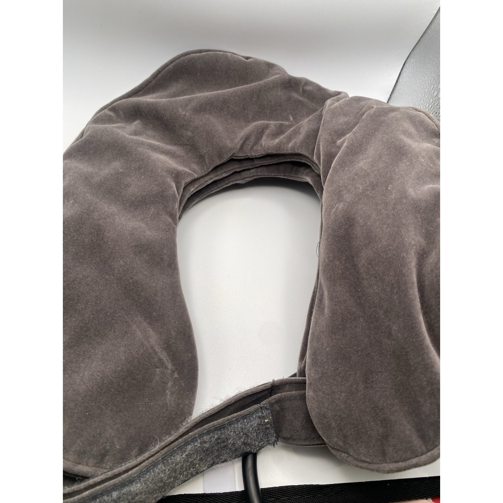 Inflatable Neck Traction Device Gray Velvet - Picture 2 of 3